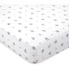 Domani Home Cotton Sateen Crib Sheet Set In Feuile Bluer