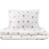 Domani Home Feuille Bluer 300 Thread Count Queen Sheet Set In White