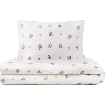 DOMANI HOME DOMANI HOME FEUILLE BLUER 300 THREAD COUNT QUEEN SHEET SET