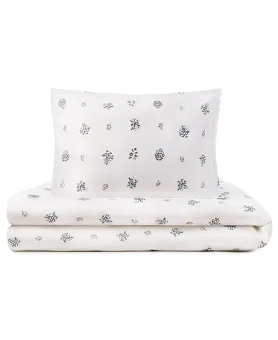 Domani Home Feuille Bluer 300 Thread Count King Sheet Set In White
