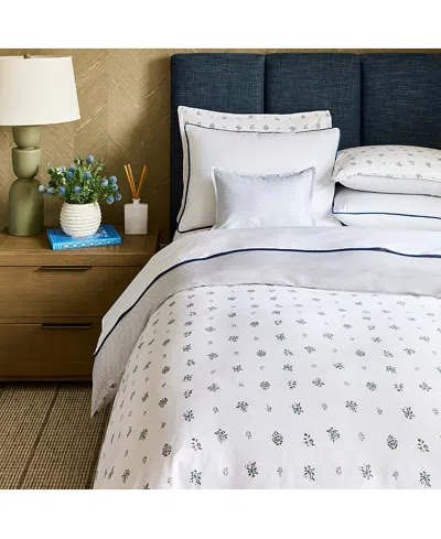 Domani Home Feuille Bluer Linen 4 Piece Set, Queen In White