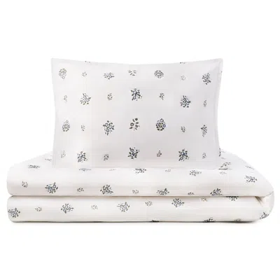 Domani Home Feuille Bluer Linen Set 4 Piece Set, Twin In White