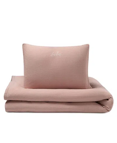 Domani Home Gauze 3 Piece Pink Crib Set In Pouch