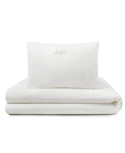 Domani Home Gauze 3 Piece White Crib Set In Pouch