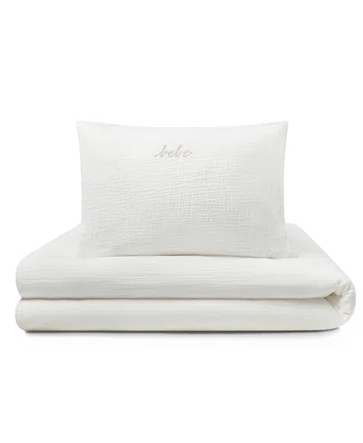 Domani Home Gauze Bebe Crib And Toddler Duvet Cover In White