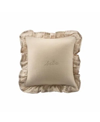 Domani Home Gauze Bebe Ruffle 10x10 Sham In Neutral