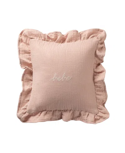 Domani Home Gauze Bebe Ruffle 10x10 Sham In Pink