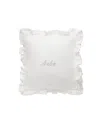 Domani Home Bebe Ruffle Cotton Gauze Accent Pillow In White