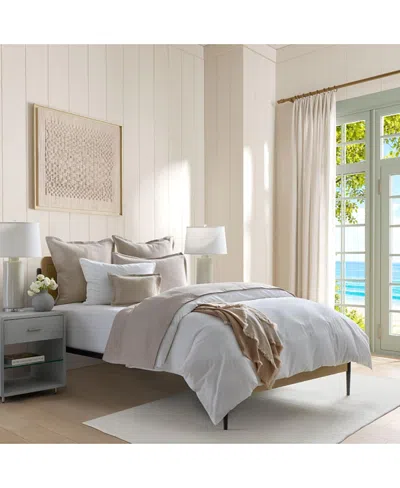 Domani Home Golden Stripe Duvet Cover 4 Piece Set, Twin In Brown
