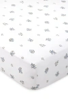 Domani Home Hazy Taupe Cotton Crib Sheet In Feuile Bluer