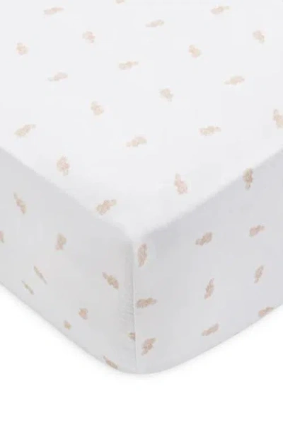 Domani Home Hazy Taupe Cotton Crib Sheet In Peach