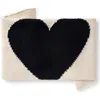 Domani Home Kids'  Heart Knit Baby Blanket In Black/natural