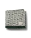 Domani Home Honeycomb Baby Blanket In Green With Cream Dots