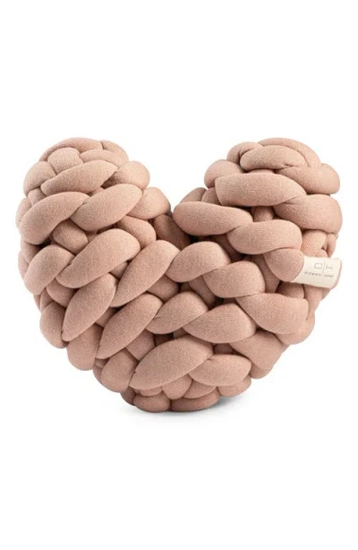 Domani Home Kids' Heart Knot Accent Pillow In Taupe