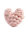 Domani Home Knit Heart Knot Pillow In Pink