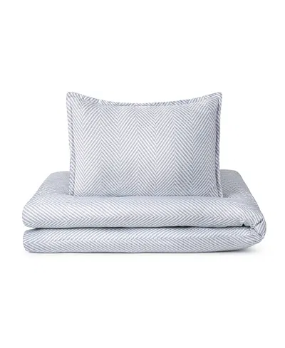 DOMANI HOME LEZE BLUE LINEN SET 4 PIECE SET, QUEEN
