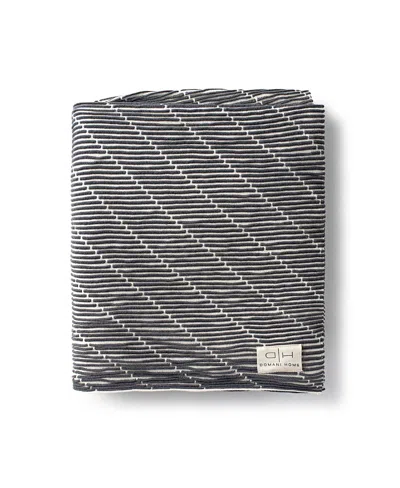 Domani Home Linear Throw Blanket In Gray