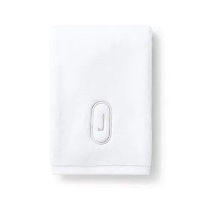 Domani Home Monogram Guest Towel, J In White