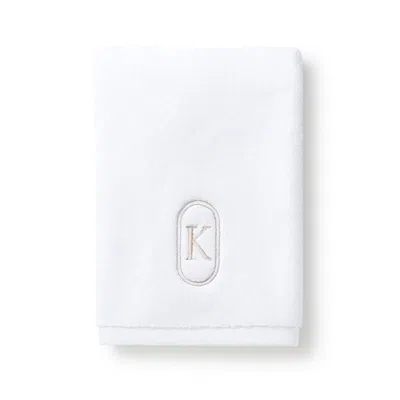 Domani Home Monogram Guest Towel, K In White