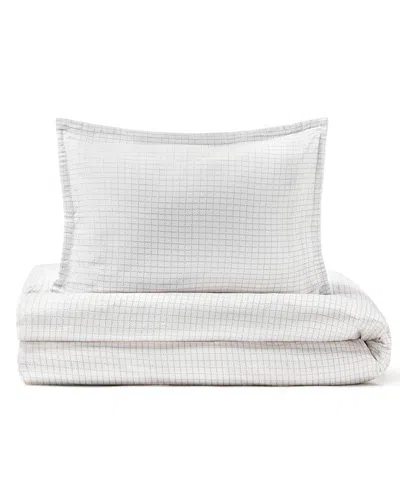 Domani Home Oxford Crib/toddler Bed Duvet Cover In White