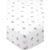 Domani Home Print Bassinet Crib Sheet In Feuile Bluer