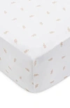 Domani Home Print Portable Crib Sheet In White