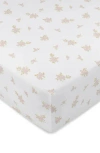 Domani Home Print Portable Crib Sheet In White