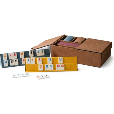 Domani Home Rummikub Set With Faux Leather Box In Brown