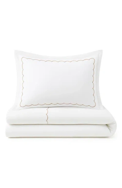 Domani Home Scallop Full Comforter, Sheet & Shams Set In White