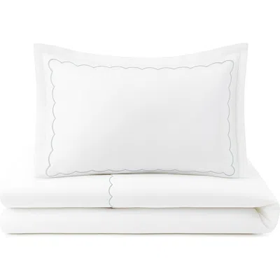 Domani Home Scallop Full Comforter, Sheet & Shams Set In Blue