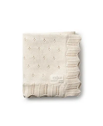 Domani Home Scalloped Pointelle Blanket In Neutral