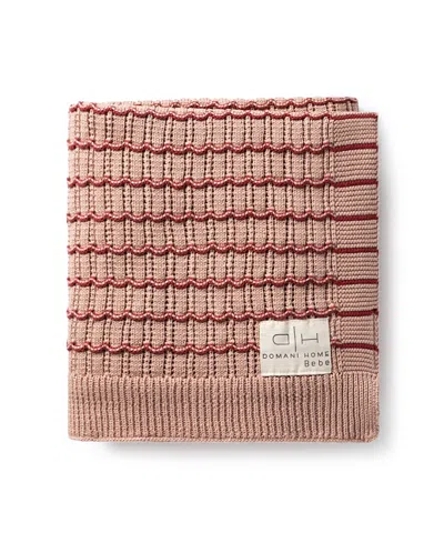 Domani Home Striated Scallop Blanket In Pink
