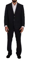 Domenico Tagliente Doico Tagliente Gray Polyester Single Breasted Formal Suit In Black