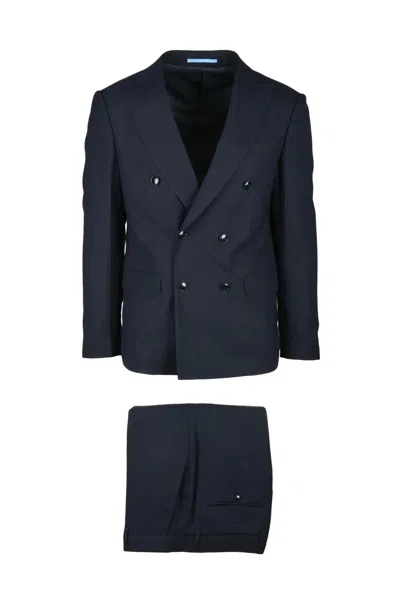 Domenico Tagliente Double-breasted Suit - Black In Blue