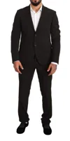 Domenico Tagliente Black Polyester Slim 2 Piece Set Tagliente Suit