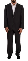 Domenico Tagliente Doico Tagliente Gray Polyester Single Breasted Formal Suit In Gray