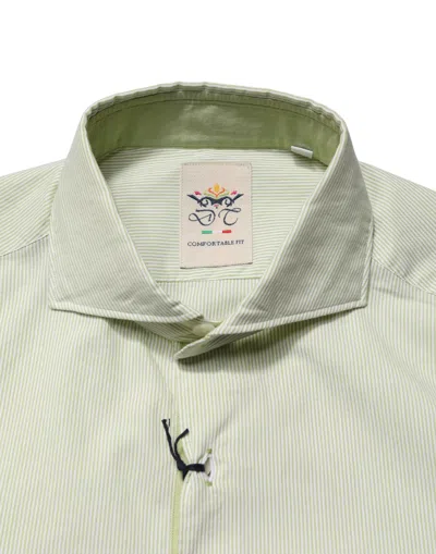 Pre-owned Domenico Tagliente Long Sleeves Formal Dress Men's Shirt () In Green