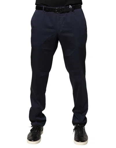 Pre-owned Domenico Tagliente Skinny Chino Mid Waist Men Men's Pants () In Blue