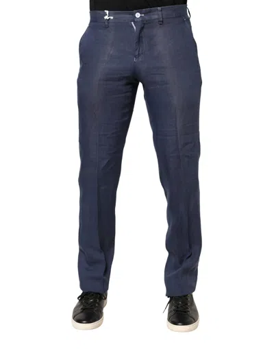 Pre-owned Domenico Tagliente Skinny Chino Mid Waist Men Men's Pants () In Blue