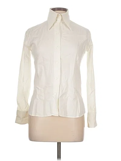 Pre-owned Domenico Vacca Long Sleeve Button Down Shirt In Ivory