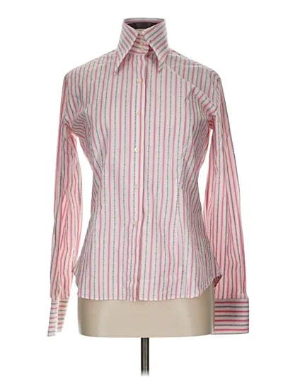 Pre-owned Domenico Vacca Long Sleeve Button Down Shirt In Pink