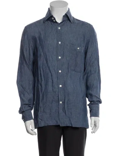Pre-owned Domenico Vacca Long Sleeve Shirt In Blue