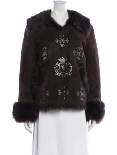Pre-owned Domenico Vacca Patterned Jacket In Brown