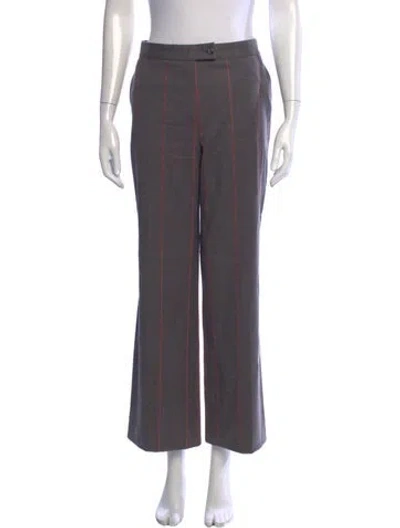 Pre-owned Domenico Vacca Virgin Wool Wide Leg Pants In Grey