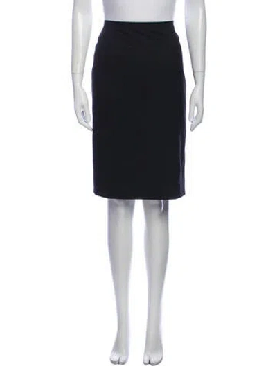 Pre-owned Domenico Vacca Wool Knee-length Skirt In Black