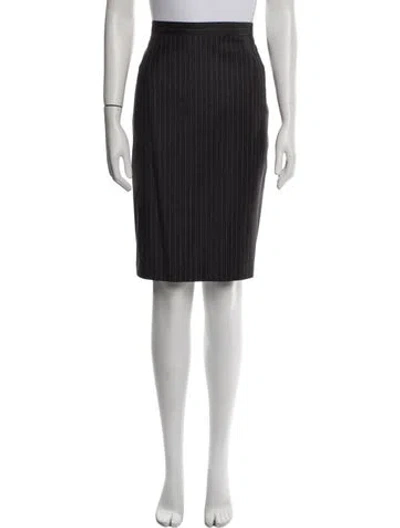 Pre-owned Domenico Vacca Wool Knee-length Skirt In Gray