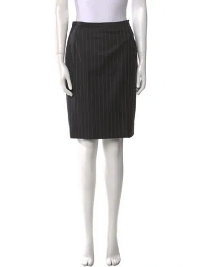 Pre-owned Domenico Vacca Wool Knee-length Skirt In Gray
