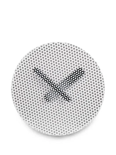 Domeniconi Oraora Perforated Wall Clock In Gray