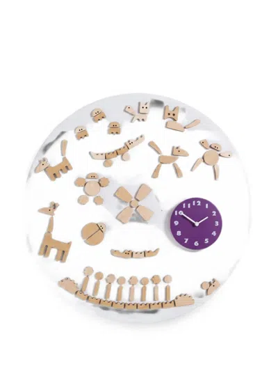 Domeniconi Tic Animal-detail Magnetic Wall Clock In Animal Print
