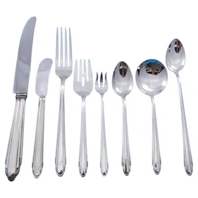 Pre-owned Dominick & Haff Contempora By D&h Sterling Silver Flatware Set 12 Service 103 Pc Art Deco Dinner